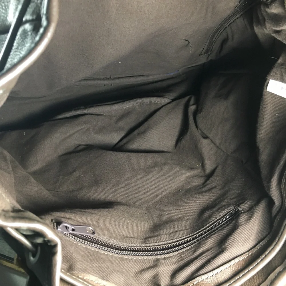 Classic Brown Leather Men's Backpack